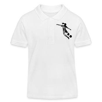 Soccer female - Polo enfant bio Stanley/Stella - blanc - Devant