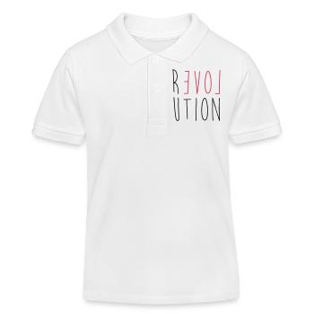 Révolution Amour - Polo enfant bio Stanley/Stella - blanc - Devant