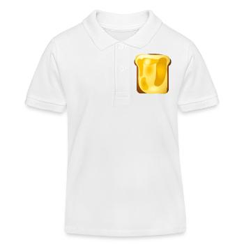 Smiley Toast - Polo enfant bio Stanley/Stella - blanc - Devant