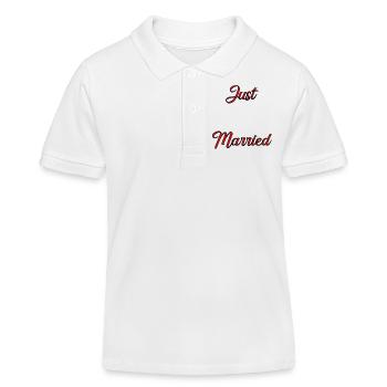 GERADE VERHEIRATET. ES LEBE DIE MARIES. Junggesellinnenabschied. - Kinder Organic Poloshirt Mini Sprinter von Stanley/Stella - Weiß - Vorne