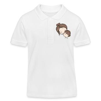 Mutter und Kind - Kinder Organic Poloshirt Mini Sprinter von Stanley/Stella - Weiß - Vorne