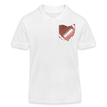 Ohio (États-Unis) | Vrai football | Carte - Polo enfant bio Stanley/Stella - blanc - Devant
