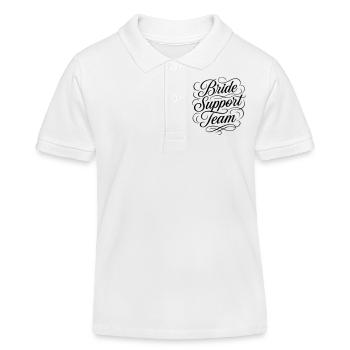 Bride Support Team Wedding - Kids Organic Polo Shirt by Stanley/Stella - white - Front