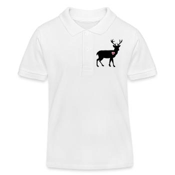 hirsch - Kinder Organic Poloshirt Mini Sprinter von Stanley/Stella - Weiß - Vorne