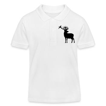 Hirsch - Kinder Organic Poloshirt Mini Sprinter von Stanley/Stella - Weiß - Vorne