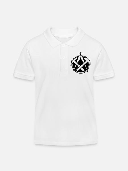 Couvreur Logo - Polo enfant bio Stanley/Stella - blanc