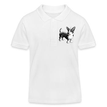 Welsh Corgi Cardigan - Kids Organic Polo Shirt by Stanley/Stella - white - Front