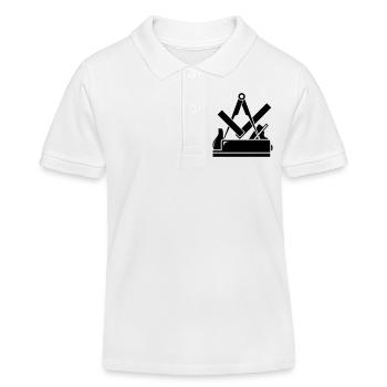 Tischler Zunftzeichen - Kinder Organic Poloshirt Mini Sprinter von Stanley/Stella - Weiß - Vorne