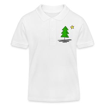 Sapin - Polo enfant bio Stanley/Stella - blanc - Devant
