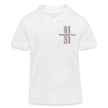 horizontale vertikale Retro Vintage - Kinder Organic Poloshirt Mini Sprinter von Stanley/Stella - Weiß - Vorne