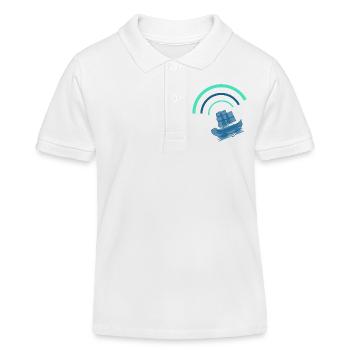 Sailboat Northern Germany Sailor Sailor Captain - Kids Organic Polo Shirt by Stanley/Stella - white - Front
