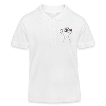 questioning meerkat - Kids Organic Polo Shirt by Stanley/Stella - white - Front