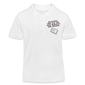 Schwert des Geistes - Kinder Organic Poloshirt Mini Sprinter von Stanley/Stella - Weiß - Vorne