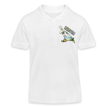 Aquarell Landkarte Usedom - Kinder Organic Poloshirt Mini Sprinter von Stanley/Stella - Weiß - Vorne