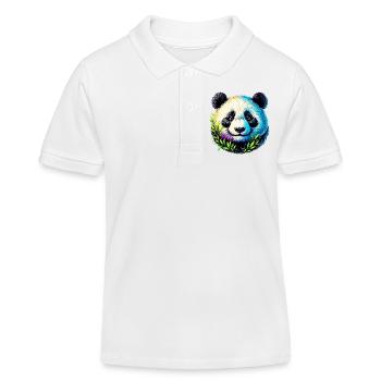 Panda - Kinder Organic Poloshirt Mini Sprinter von Stanley/Stella - Weiß - Vorne