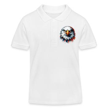 Adler - Kinder Organic Poloshirt Mini Sprinter von Stanley/Stella - Weiß - Vorne