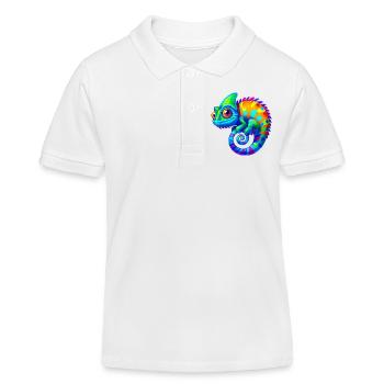 Caméléon - Polo enfant bio Stanley/Stella - blanc - Devant