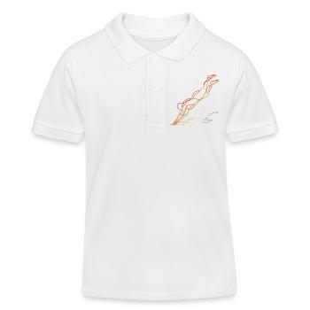 Swimming Vintage Look - Kids Organic Polo Shirt by Stanley/Stella - white - Front