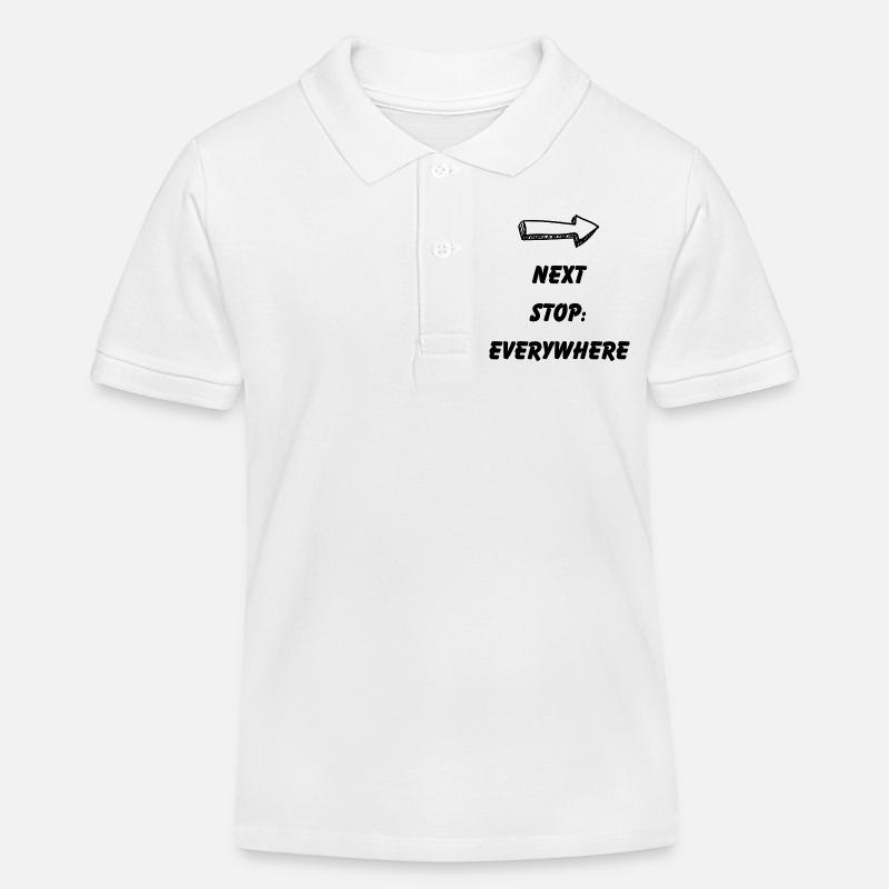 Next Stop: Everywhere – Reisefieber - Kinder Organic Poloshirt Mini Sprinter von Stanley/Stella - Weiß