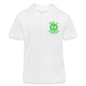 Let´s Smile - Kinder Organic Poloshirt Mini Sprinter von Stanley/Stella - Weiß - Vorne