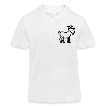 Ziege - Kinder Organic Poloshirt Mini Sprinter von Stanley/Stella - Weiß - Vorne