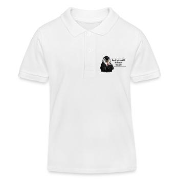 Guck mich nicht in diesem Ton an Pinguin - Kinder Organic Poloshirt Mini Sprinter von Stanley/Stella - Weiß - Vorne