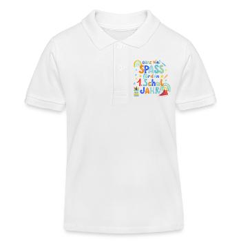 École, Première année - Polo enfant bio Stanley/Stella - blanc - Devant