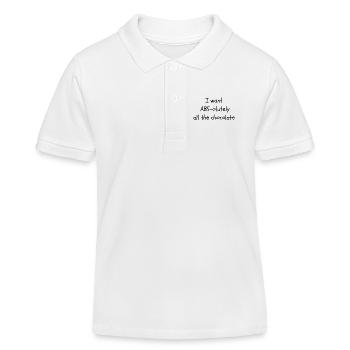 Lustige Bauchmuskeln & Schokolade - Kinder Organic Poloshirt Mini Sprinter von Stanley/Stella - Weiß - Vorne