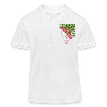 Sunshine Reggae - Polo enfant bio Stanley/Stella - blanc - Devant