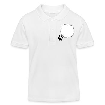 Modèle Cadre de soleil Patte Conception d’empreinte - Polo enfant bio Stanley/Stella - blanc - Devant