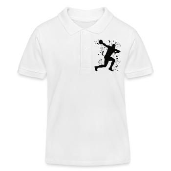 Lanceur de disque Lancer de disque Colorsplash - Polo enfant bio Stanley/Stella - blanc - Devant