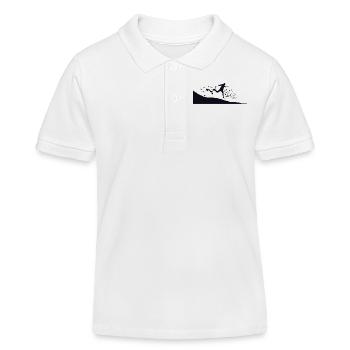 Trail Runner Cross Trail Bergläufer - Kinder Organic Poloshirt Mini Sprinter von Stanley/Stella - Weiß - Vorne