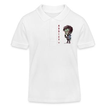 Handyholiker - Polo enfant bio Stanley/Stella - blanc - Devant