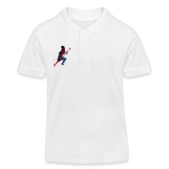 L’art sportif de la crosse #lacrosse #sport - Polo enfant bio Stanley/Stella - blanc - Devant