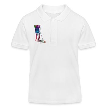 Golfspieler Sport #golf #sport - Kinder Organic Poloshirt Mini Sprinter von Stanley/Stella - Weiß - Vorne