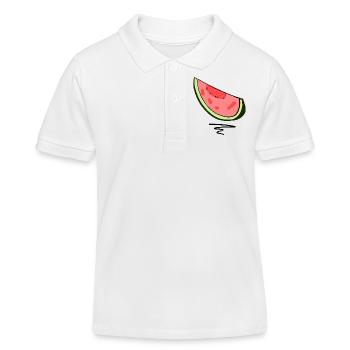 Pastèque - Polo enfant bio Stanley/Stella - blanc - Devant