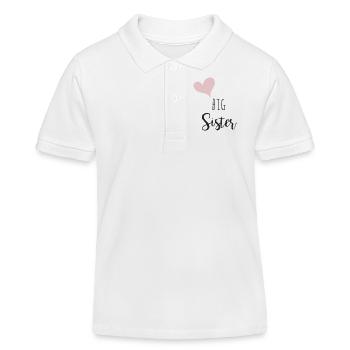 big sister - Kids Organic Polo Shirt by Stanley/Stella - white - Front