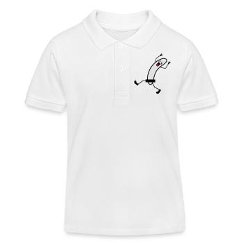 Naked Running Banana - Polo enfant bio Stanley/Stella - blanc - Devant