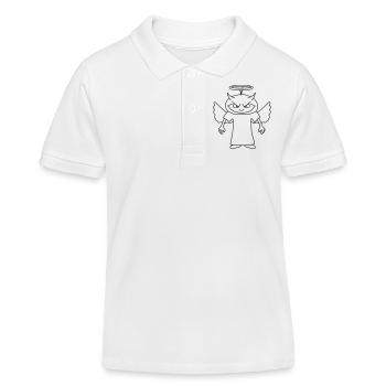Devil Angel - Kids Organic Polo Shirt by Stanley/Stella - white - Front