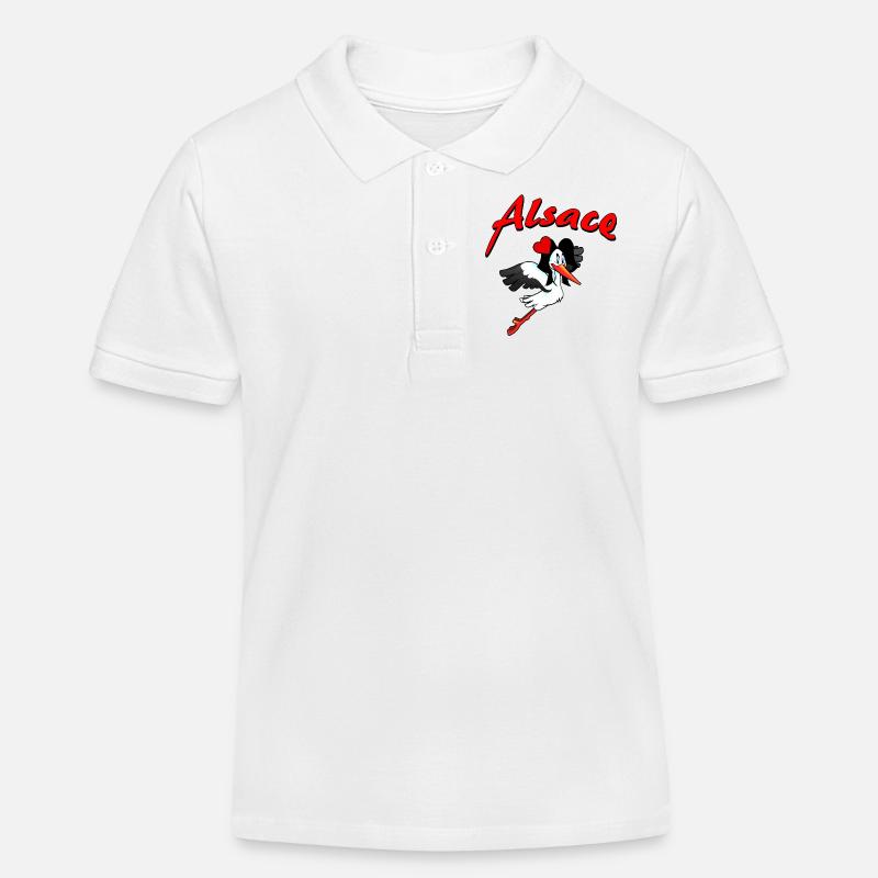 Alsace Saint Valentin - Polo enfant bio Stanley/Stella - blanc