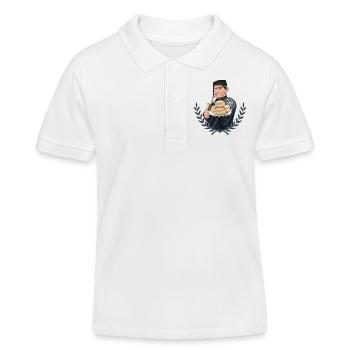 Rieser Grantler // Illustration - Kinder Organic Poloshirt Mini Sprinter von Stanley/Stella - Weiß - Vorne