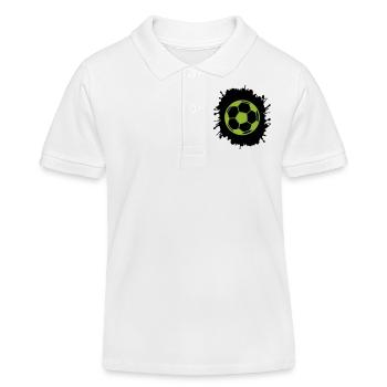 splatter fußball - Kinder Organic Poloshirt Mini Sprinter von Stanley/Stella - Weiß - Vorne