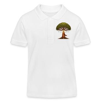 Bodhi-Baum - Kinder Organic Poloshirt Mini Sprinter von Stanley/Stella - Weiß - Vorne