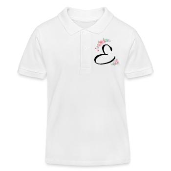 Brief und Blumen - Kinder Organic Poloshirt Mini Sprinter von Stanley/Stella - Weiß - Vorne