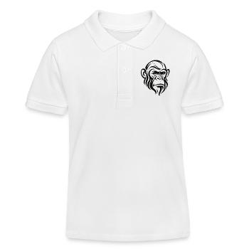Chimpanzee Face - Kids Organic Polo Shirt by Stanley/Stella - white - Front
