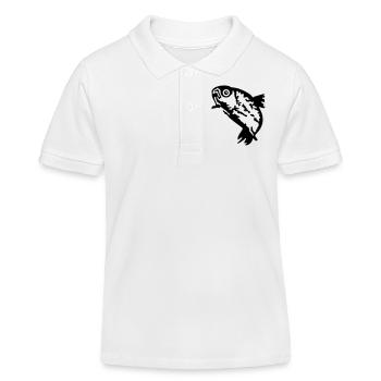 Truite / Trout (1c) - Polo enfant bio Stanley/Stella - blanc - Devant