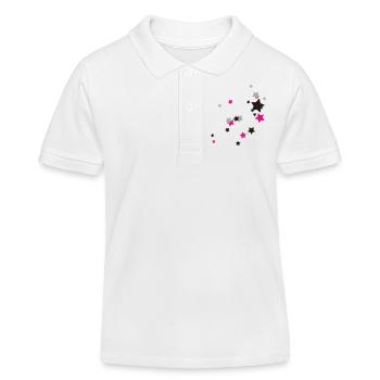 Sterne Chaos - Stars - Weltraum - Kinder Organic Poloshirt Mini Sprinter von Stanley/Stella - Weiß - Vorne