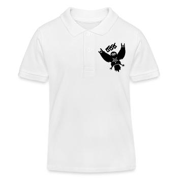 Owl Black Metal - Polo enfant bio Stanley/Stella - blanc - Devant