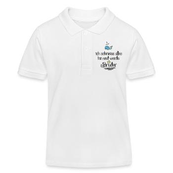 ich werde Bruder - Kinder Organic Poloshirt Mini Sprinter von Stanley/Stella - Weiß - Vorne