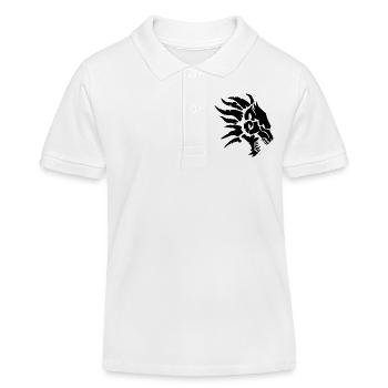 Die höllische Bestie (Schwarz) - Kinder Organic Poloshirt Mini Sprinter von Stanley/Stella - Weiß - Vorne